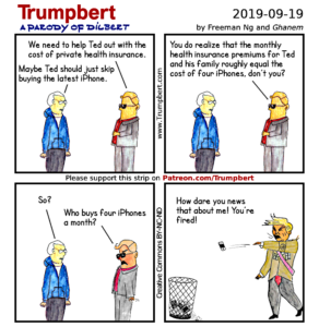 You should see the dumpster full of TVs outside his office window.